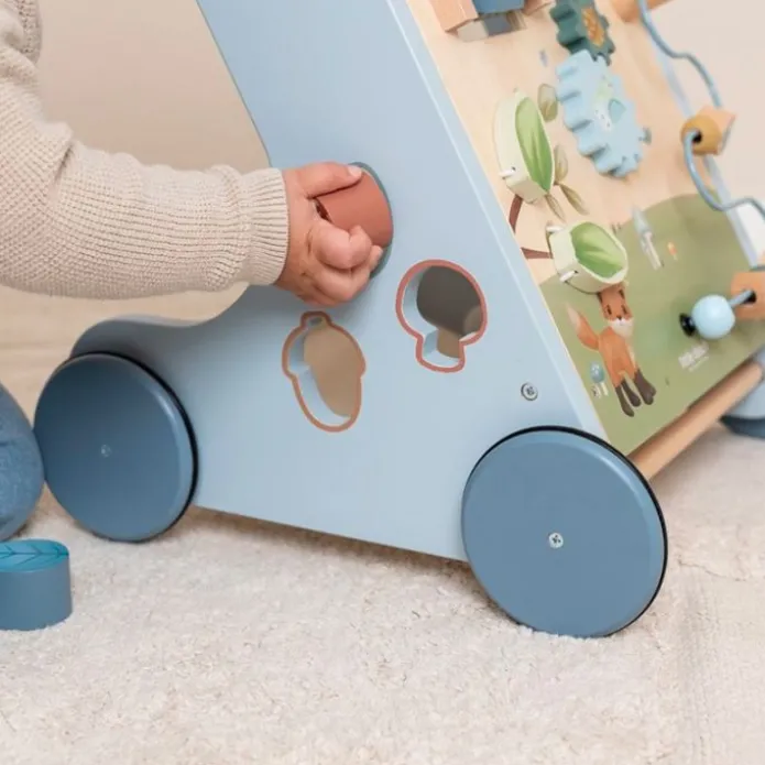Carrito andador de madera con 8 actividades Amigos del Bosque - Little Dutch
