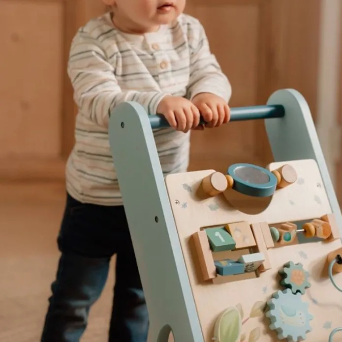 Carrito andador de madera con 8 actividades Amigos del Bosque - Little Dutch
