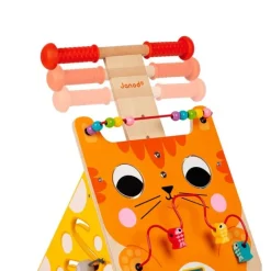 Carrito andador de madera con actividades Gato - Janod