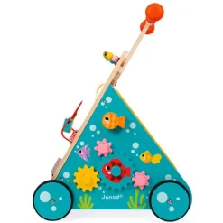 Carrito andador de madera con actividades Gato - Janod