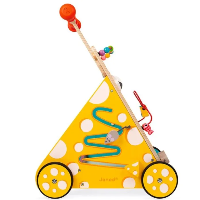 Carrito andador de madera con actividades Gato - Janod