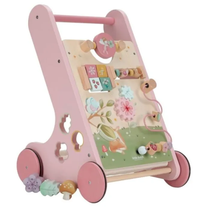 Carrito andador de madera con 8 actividades Jardín de Hadas - Little Dutch