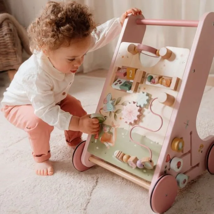 Carrito andador de madera con 8 actividades Jardín de Hadas - Little Dutch