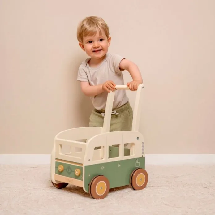 Carrito andador de madera furgoneta vintage - Little Dutch