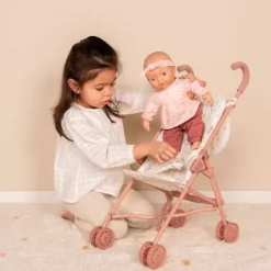 Carrito silleta para muñecas plegable con bolso - Little Dutch
