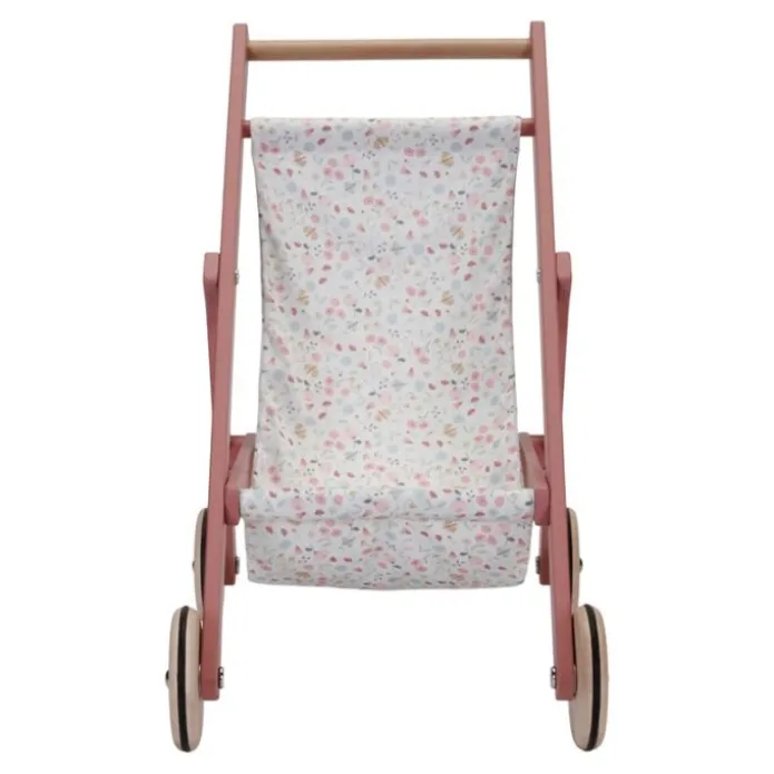 Carrito silleta para muñecas rosa de madera - Little Dutch