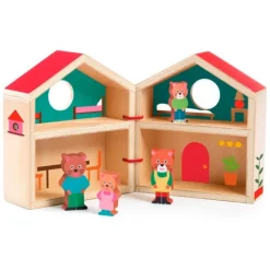 Casa de madera con muñecos ositos - Djeco