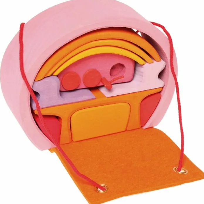 Casa de madera plegable naranja - Grimm's