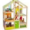 Casa de muñecas de madera con muebles - Hape