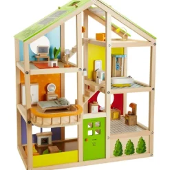 Casa de muñecas de madera con muebles - Hape
