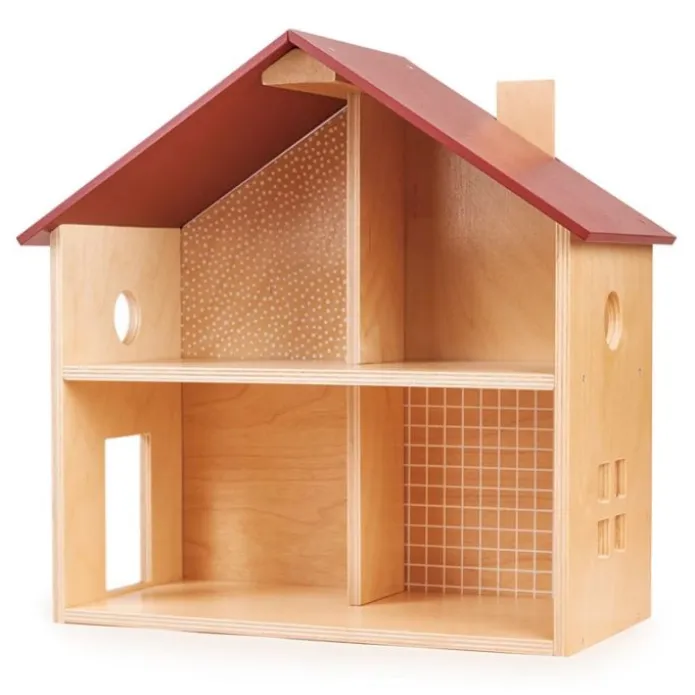 Casa de muñecas de madera con muebles Poppets - Mentari