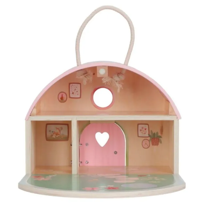Casa de muñecas de madera con muebles portátil Jardín de hadas - Little Dutch