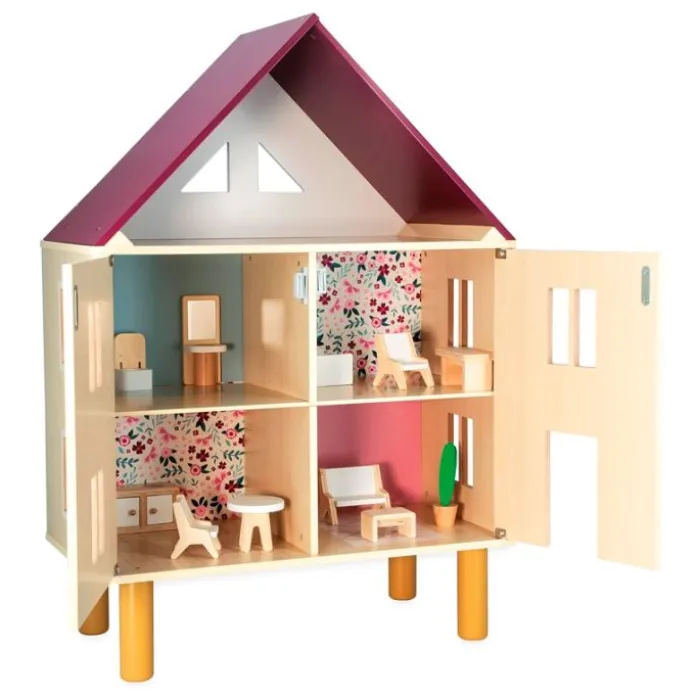 Casa de muñecas de madera con muebles Twist - Janod