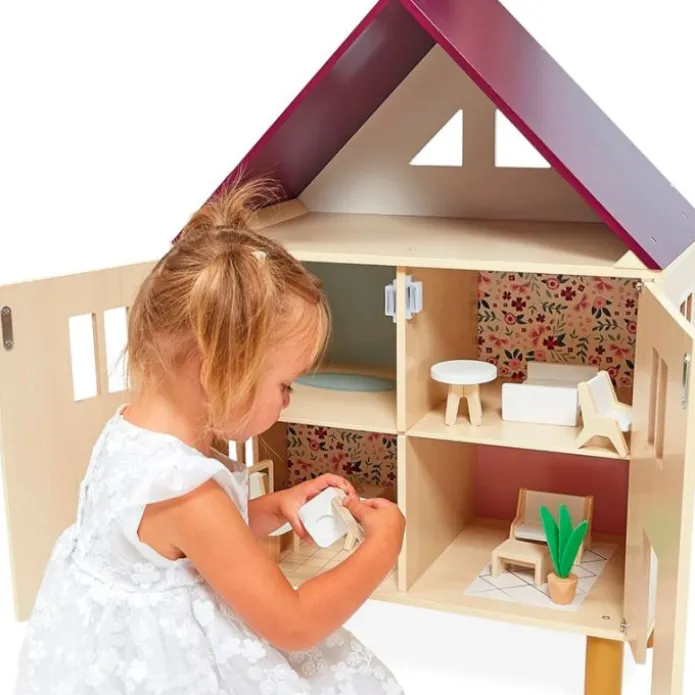 Casa de muñecas de madera con muebles Twist - Janod