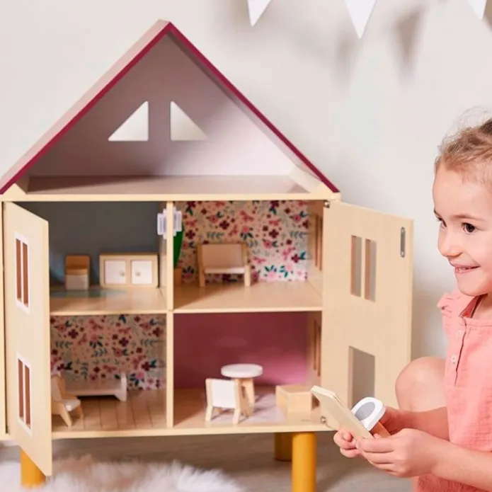Casa de muñecas de madera con muebles Twist - Janod