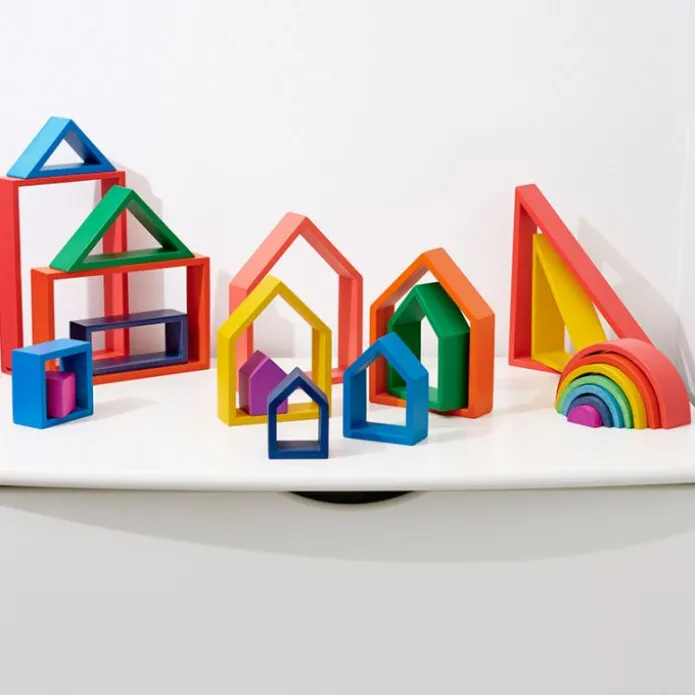 Casas de madera colores arcoíris (7) - Tickit