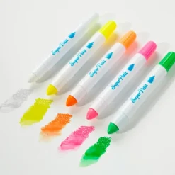 Ceras lavables multisuperficies colores neón (5) - Super Petit
