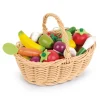 Cesta con 24 frutas y verduras de madera - Janod