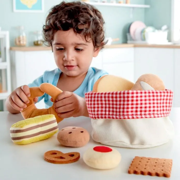 Cesta con pan y pasteles de tela - Hape