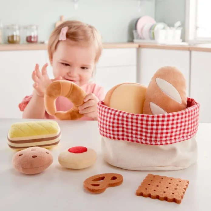 Cesta con pan y pasteles de tela - Hape