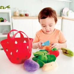 Cesta con verduras de tela - Hape