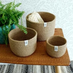 Cestas de yute para almacenar y clasificar altas (3) - ReSpiin