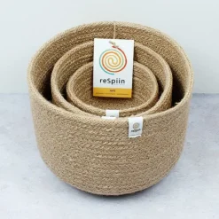 Cestas de yute para almacenar y clasificar altas (3) - ReSpiin