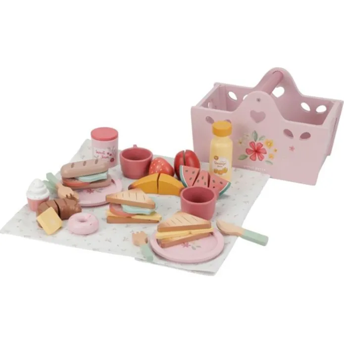 Cesta y accesorios para picnic de madera - Little Dutch