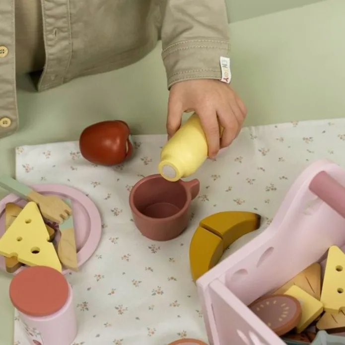 Cesta y accesorios para picnic de madera - Little Dutch