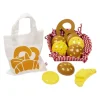 Cesta y bolsa con 9 panes y dulces de madera - Goki