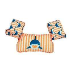 Chaleco flotador con manguitos naranja tiburón 15-30 kg - Swim Essentials