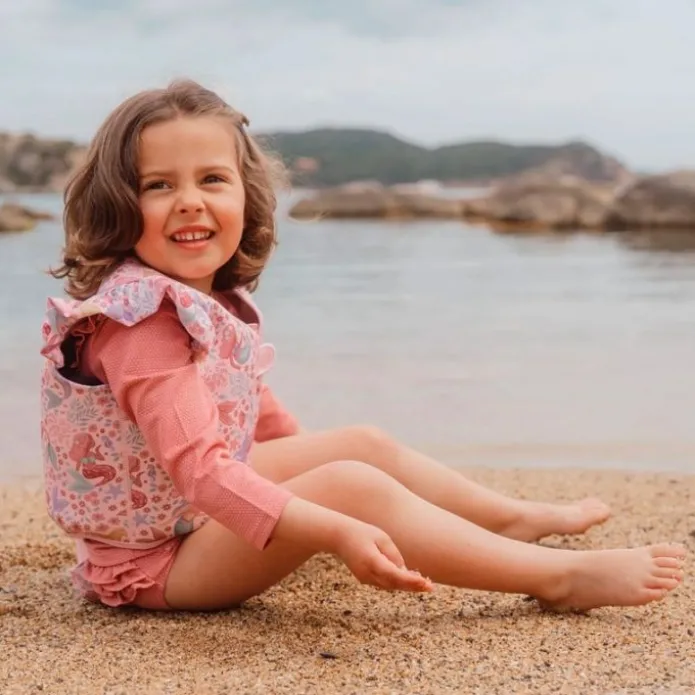 Chaleco flotador rosa sirenas 15-19 kg - Little Dutch