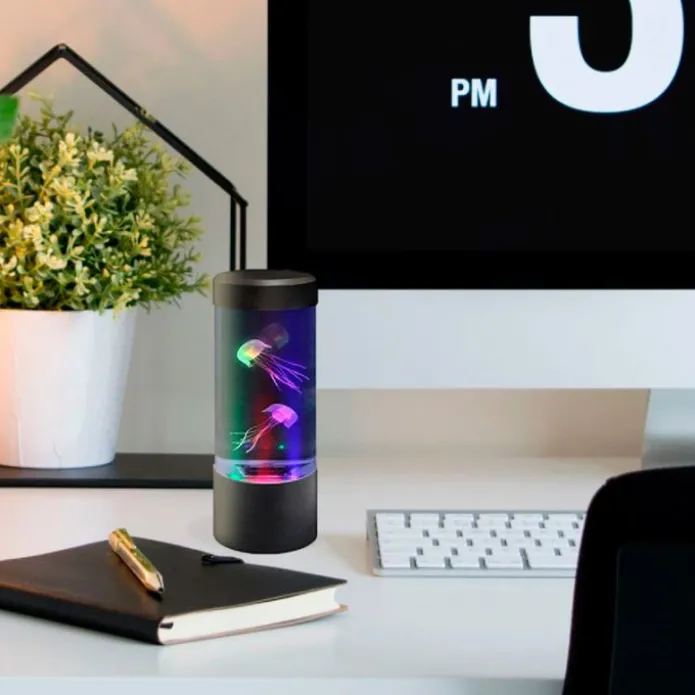Cilindro de medusas fluorescentes con luces pequeño - Playlearn