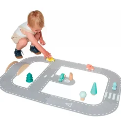 Circuito de fieltro con coches de madera Boild - Janod