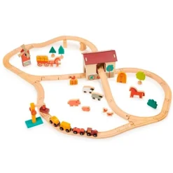 Circuito de tren granja de madera - Mentari