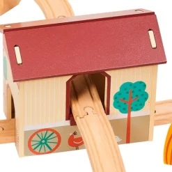 Circuito de tren granja de madera - Mentari