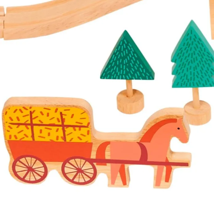 Circuito de tren granja de madera - Mentari