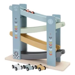 Circuito vertical de madera con 4 coches - Little Dutch