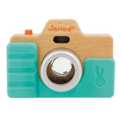 Cámara de fotos de madera con luz y sonido verde - Janod