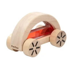 Coche de madera sensorial con líquido rojo - PlanToys