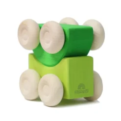 Coches de madera apilables verdes (2) - Grimm's