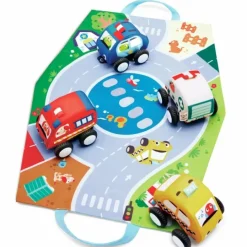 Coches de peluche con bolso-alfombra (4) - Hape