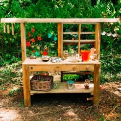 Cocinita de madera para exterior Discovery Mud Pie - Plum
