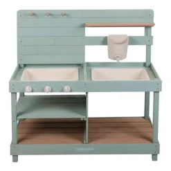 Cocinita de madera para exterior verde menta - Little Dutch