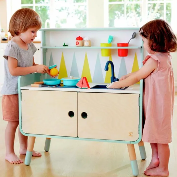 Cocinita de madera y mueble de almacenamiento 2 en 1 - Hape