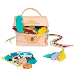 Cofre del tesoro para coser y enhebrar collares - Miniland