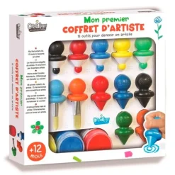 Cofre pintura, rotuladores, ceras y pinceles ergonómicos - Crealign