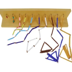 Colgador de madera para cadenas cortas de perlas - Montessori