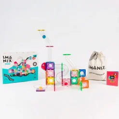 Construcción magnética circuito de bolas Tobogán Imanix 70 piezas - Braintoys