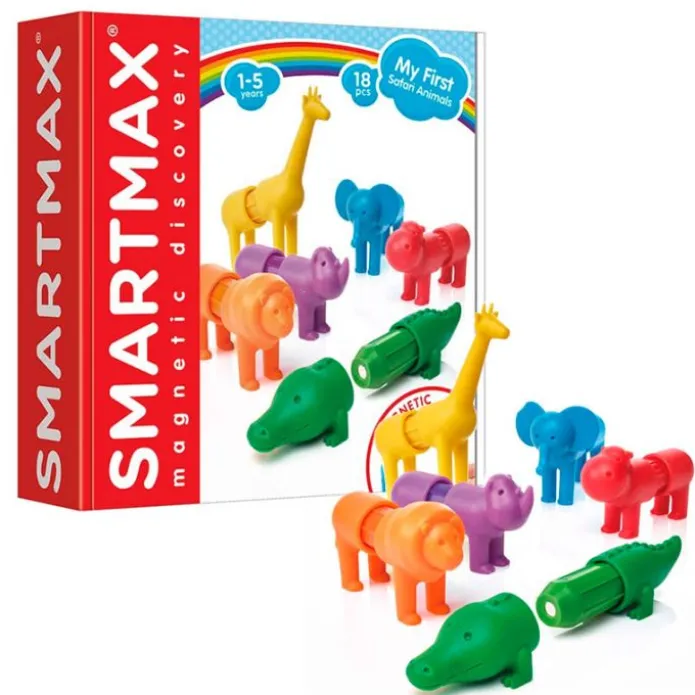Construcción magnética My First Safari Animals 18 piezas - SmartMax